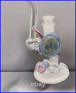 BeerGlass 14mm LokisLipstick Single Bubbler With Sanblasted Bottom. Signed