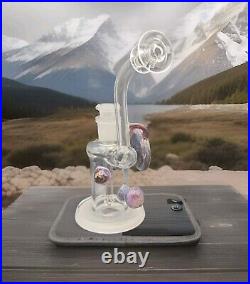 BeerGlass 14mm LokisLipstick Single Bubbler With Sanblasted Bottom. Signed