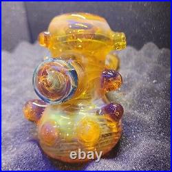 BeerGlass 7 Honey Hammer NS-YELLOW X HONEY Tobacco Pipe Signed Dated & Numbered