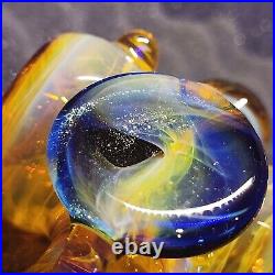BeerGlass 7 Honey Hammer NS-YELLOW X HONEY Tobacco Pipe Signed Dated & Numbered