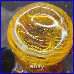 BeerGlass 7 Honey Hammer NS-YELLOW X HONEY Tobacco Pipe Signed Dated & Numbered