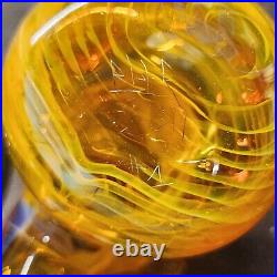 BeerGlass 7 Honey Hammer NS-YELLOW X HONEY Tobacco Pipe Signed Dated & Numbered
