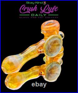 Beer Glass Northstar Yellow Fumed Tobacco Pipe. Dry Hammer Style Signed & Dated