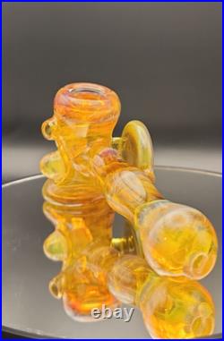 Beer Glass Northstar Yellow Fumed Tobacco Pipe. Dry Hammer Style Signed & Dated