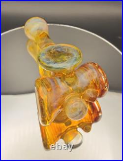Beer Glass Northstar Yellow Fumed Tobacco Pipe. Dry Hammer Style Signed & Dated