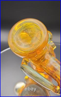 Beer Glass Northstar Yellow Fumed Tobacco Pipe. Dry Hammer Style Signed & Dated