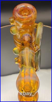 Beer Glass Northstar Yellow Fumed Tobacco Pipe. Dry Hammer Style Signed & Dated