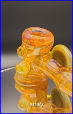 Beer Glass Northstar Yellow Fumed Tobacco Pipe. Dry Hammer Style Signed & Dated