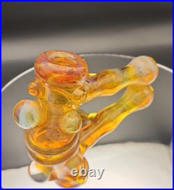 Beer Glass Northstar Yellow Fumed Tobacco Pipe. Dry Hammer Style Signed & Dated