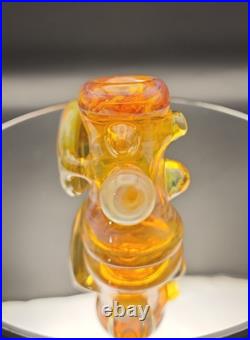 Beer Glass Northstar Yellow Fumed Tobacco Pipe. Dry Hammer Style Signed & Dated