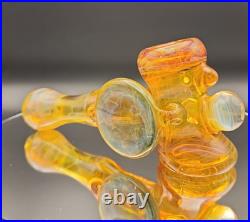 Beer Glass Northstar Yellow Fumed Tobacco Pipe. Dry Hammer Style Signed & Dated