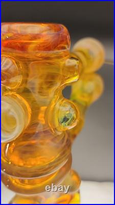 Beer Glass Northstar Yellow Fumed Tobacco Pipe. Dry Hammer Style Signed & Dated