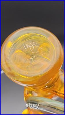 Beer Glass Northstar Yellow Fumed Tobacco Pipe. Dry Hammer Style Signed & Dated