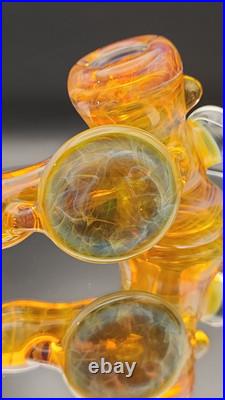 Beer Glass Northstar Yellow Fumed Tobacco Pipe. Dry Hammer Style Signed & Dated