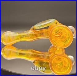 Beer Glass Northstar Yellow Fumed Tobacco Pipe. Dry Hammer Style Signed & Dated