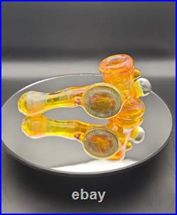 Beer Glass Northstar Yellow Fumed Tobacco Pipe. Dry Hammer Style Signed & Dated