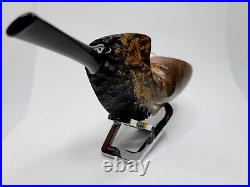 Bennie Joe Pipes Half Moon Freehand Artisan Briar Tobacco Smoking Pipe, Ebonite