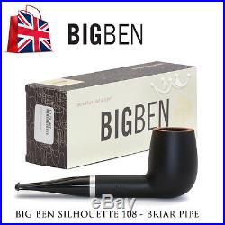 Big Ben Silhouette 108 Briar Smoking Pipe 9mm Filter Smooth Tobacco