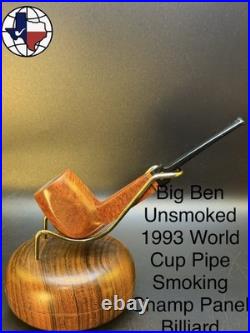 Big Ben Unsmoked 1993 World Cup Pipe Smoking Champ Panel Billiard Tobacco Pipe