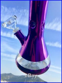 Big Smoking Glass bongs 18 hookah pipes beaker ice shelf 7mm thick 14.4mm bowl