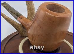 Billiard Smoking Briar Pipe with Ebonite Stem and by Whitaker Werks