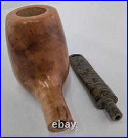 Billiard Smoking Briar Pipe with Ebonite Stem and by Whitaker Werks