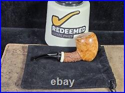 Birdseye! Preston Rogers Smooth/Rustic Acorn with Ivorite Artisan Tobacco Pipe