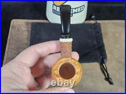 Birdseye! Preston Rogers Smooth/Rustic Acorn with Ivorite Artisan Tobacco Pipe