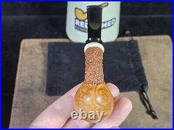 Birdseye! Preston Rogers Smooth/Rustic Acorn with Ivorite Artisan Tobacco Pipe
