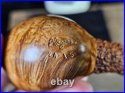 Birdseye! Preston Rogers Smooth/Rustic Acorn with Ivorite Artisan Tobacco Pipe