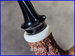 Birdseye! Preston Rogers Smooth/Rustic Acorn with Ivorite Artisan Tobacco Pipe
