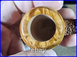 Birdseye! Preston Rogers Smooth/Rustic Acorn with Ivorite Artisan Tobacco Pipe
