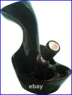 Black Bent Ladle Water Ceramic Glass Bong Tobacco Pipe 0784-02 Made In The USA