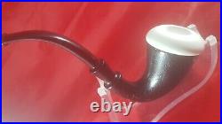 Black Calabash Meerschaum Pipe, Hand carved Smoking Pipe