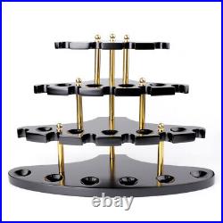 Black Walnut Wooden Tobacco Pipe Stand Rack for 15 Smoking Pipes Collection