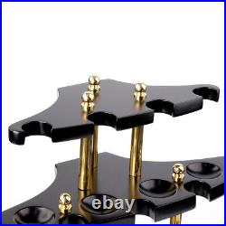 Black Walnut Wooden Tobacco Pipe Stand Rack for 15 Smoking Pipes Collection
