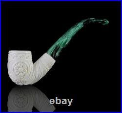 Block Meerschaum Pipe classic Turkish carving smoking tobacco with case MD-41