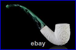 Block Meerschaum Pipe classic Turkish carving smoking tobacco with case MD-41