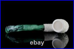 Block Meerschaum Pipe classic Turkish carving smoking tobacco with case MD-41