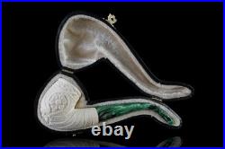 Block Meerschaum Pipe classic Turkish carving smoking tobacco with case MD-41