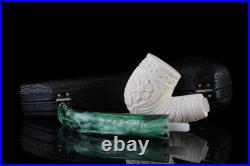 Block Meerschaum Pipe classic Turkish carving smoking tobacco with case MD-41