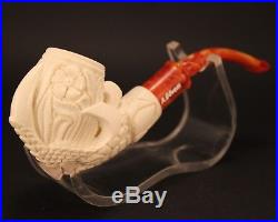 Block Meerschaum Smoking Tobaco Pipe A. Govem Gift With CASE AGV-1822