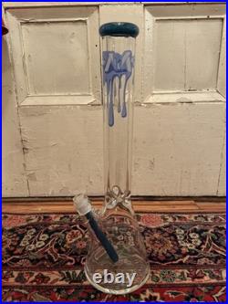 Blue Alien Flower Monkey Beaker Waterpipe Smoking Bong