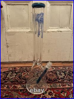 Blue Alien Flower Monkey Beaker Waterpipe Smoking Bong