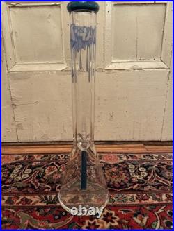 Blue Alien Flower Monkey Beaker Waterpipe Smoking Bong