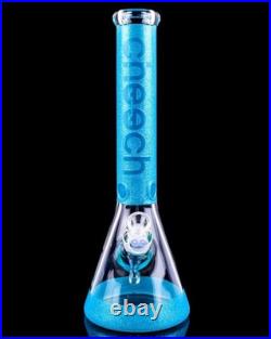 Blue Cheech Glass Beaker Waterpipe Smoking Bong