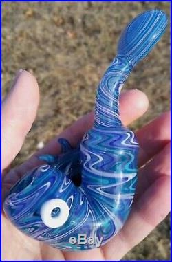 Blue Linework with Sun Glass Tobacco Pipe Sherlock