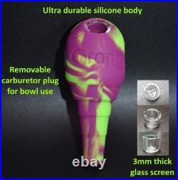 Box of Grong Multifunctional Ultra Durable Silicone Smoking Pipes withGlass Screen