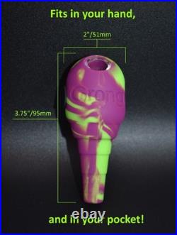 Box of Grong Multifunctional Ultra Durable Silicone Smoking Pipes withGlass Screen