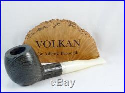 Brand new pipe VOLKAN bog oak morta devil anse silver Tobacco Pipe pfeife pipa